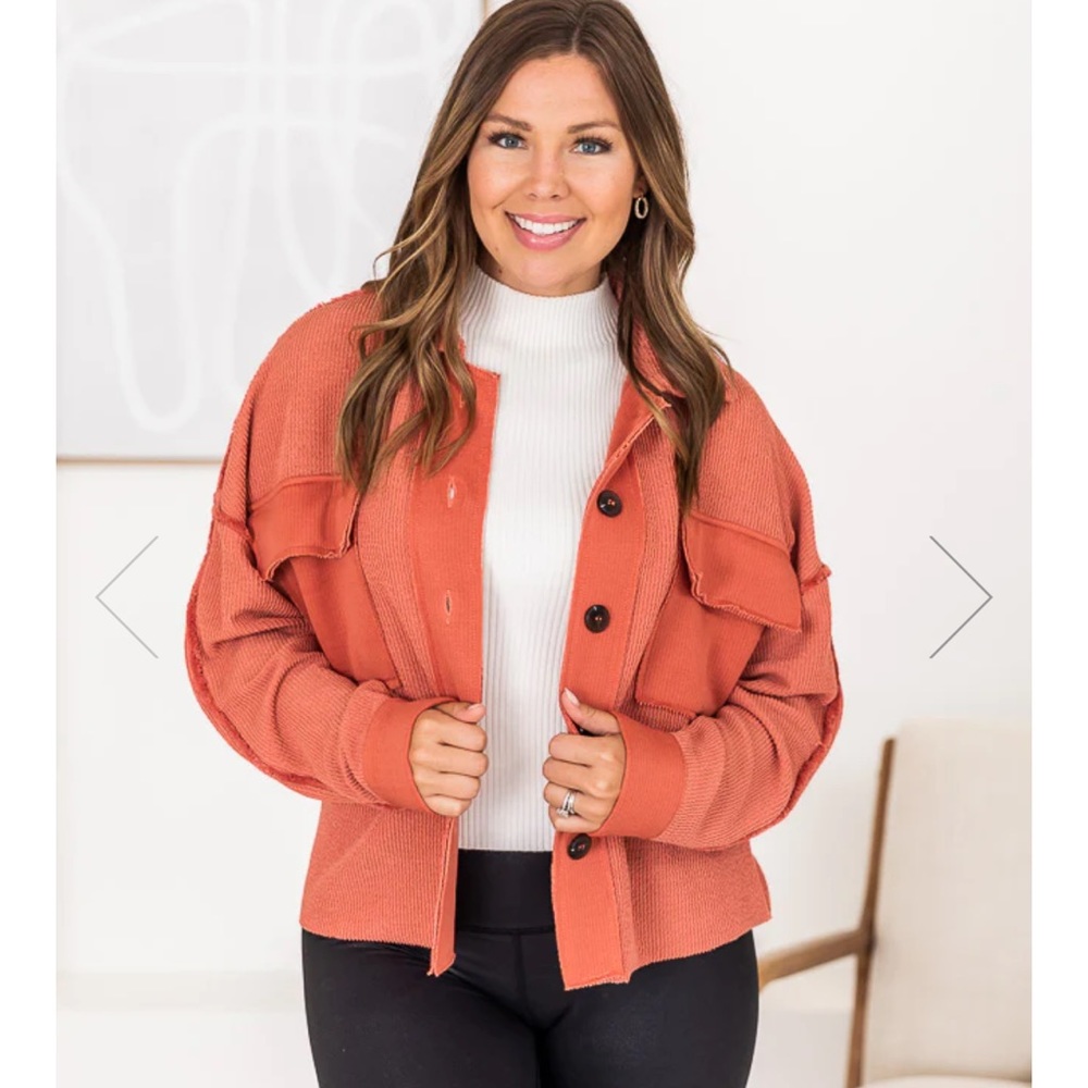 Remember Me Button Rust Front Jacket. New - image 6